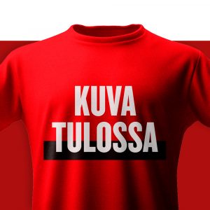 A red t-shirt featuring the text 'KUVA TULOSSA' in white.